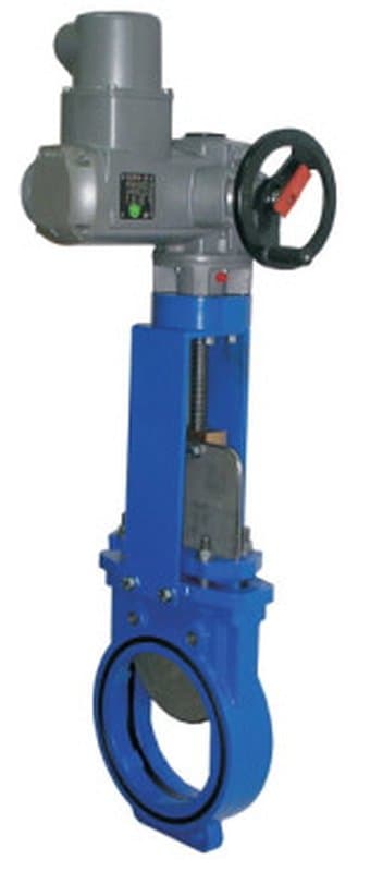 Задвижка шиберная Jafar 2905 Ду1000 Ру2,5 NBR с выдвижным шпинделем с э/приводом AUMA SA16.2