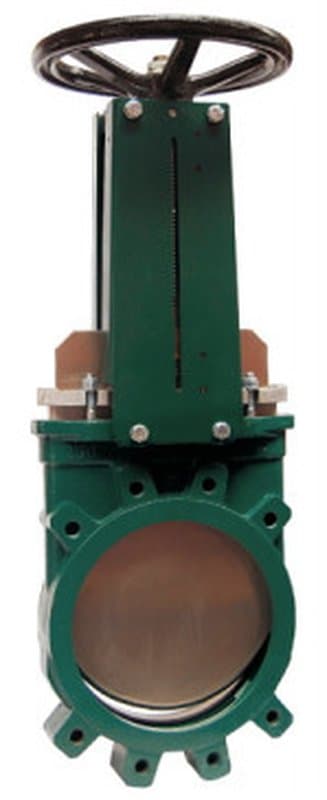 Задвижка шиберная Jafar 2004 Ду700 Ру2 NBR с выдвижным шпинделем чугунная