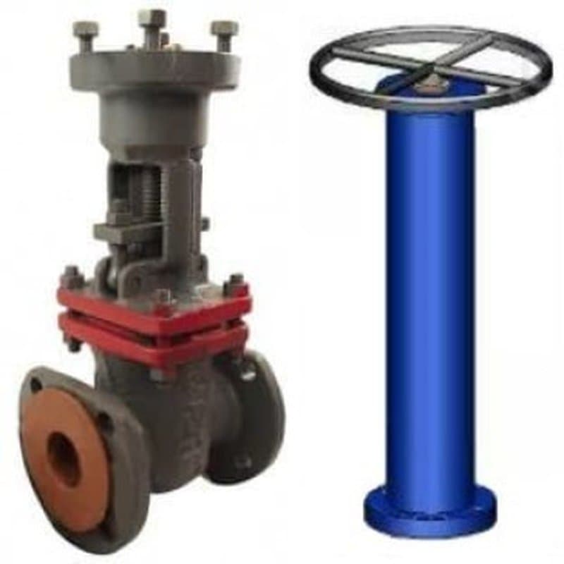 Задвижка клиновая МЗТА ЗКЛ2-25 30с964нж Ду600 Ру25 фланцевая стальная с выдвижным шпинделем под привод, с колонкой управления F16 (ОСТ тип Г, Д) 2000 мм, управление штурвал