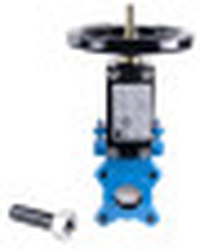 Задвижка шиберная СМО двухсторонняя AB-01-0080-HW(N)-E Ду80 Ру10 EPDM чугунная со штурвалом