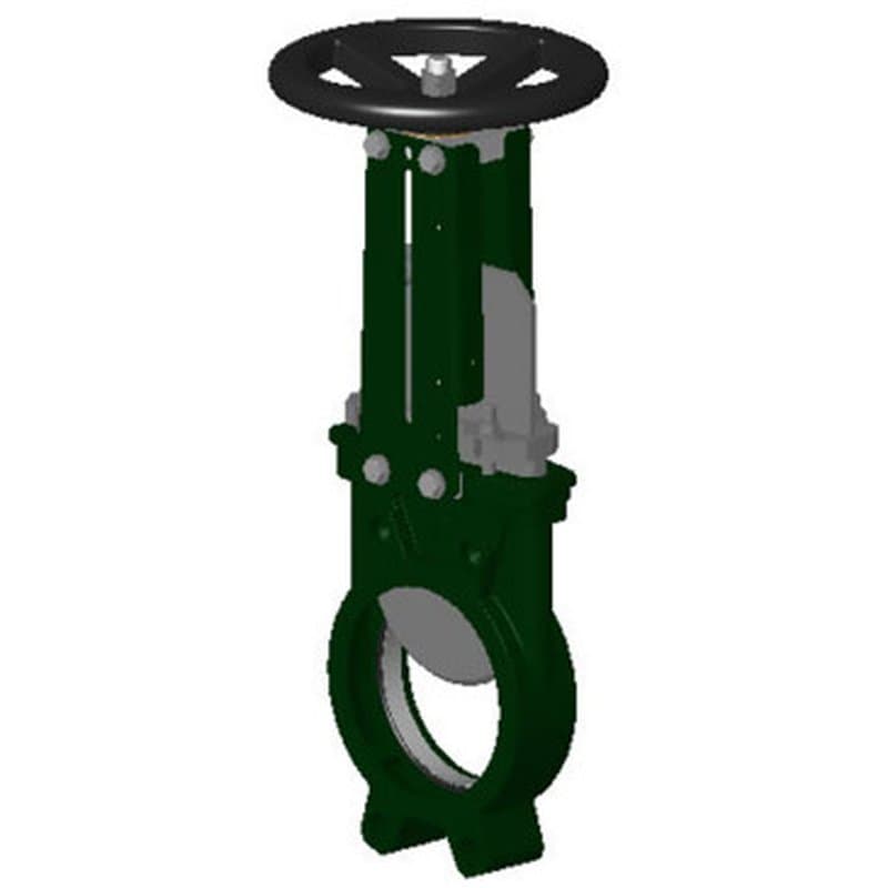 Задвижка шиберная Tecofi VG 4400-001M Ду80 Ру10 со штурвалом и невыдвижным штоком, корпус ковкий чугун, уплотнение металл/металл