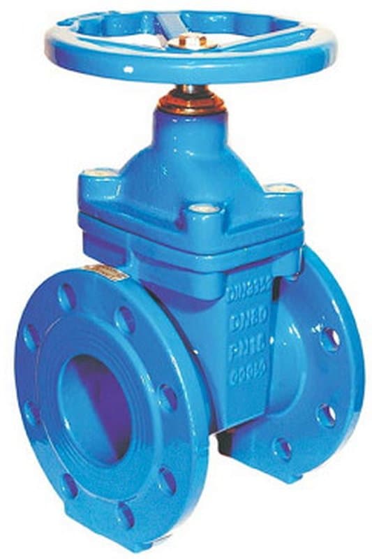 Задвижка клиновая обрезиненная Dendor 47GV Ду150 Ру10 фланцевая чугунная со штурвалом