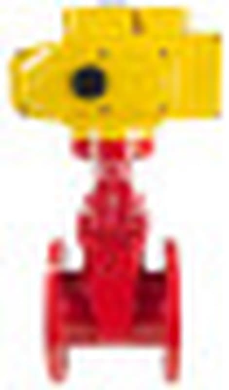 Задвижка клиновая 30ч939р GVWN1414E-2W-F Ду100 Ру16 фланцевая, с обрезиненным клином, с невыдвижным шпинделем, корпус - чугун GGG-50, уплотнение - EPDM, цвет - красный, с электроприводом MT-100-220, 220 В