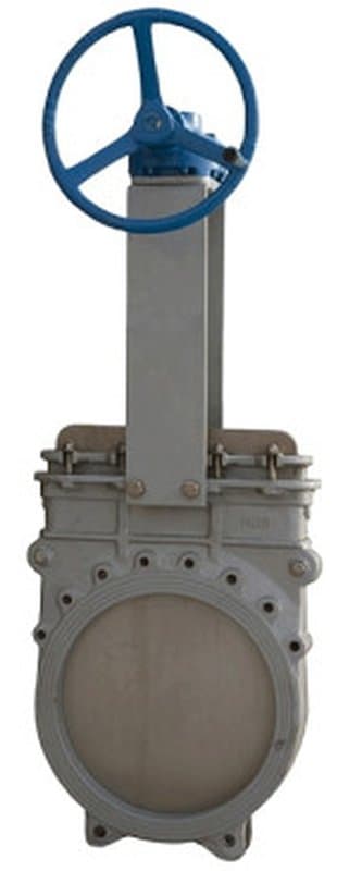 Затвор шиберный Kvant Ду250 Ру10 межфланцевый стальной EPDM со штурвалом