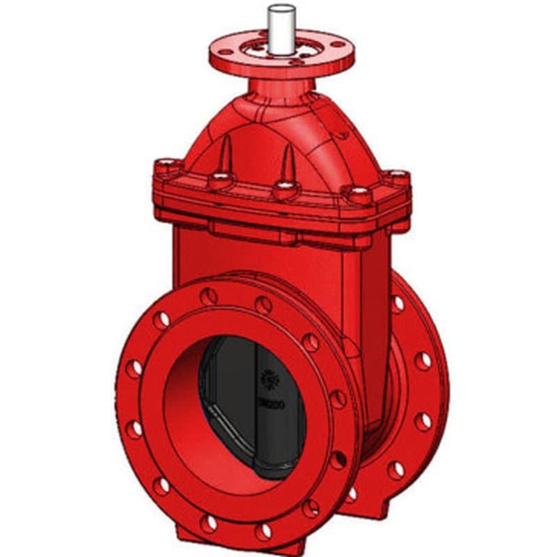Задвижка клиновая Tecofi VOC4241CMR Ду200 Ру10/16 фланцевая, корпус - чугун, уплотнение - EPDM, обрезиненный клин, Тмакс=110°С, под электропривод