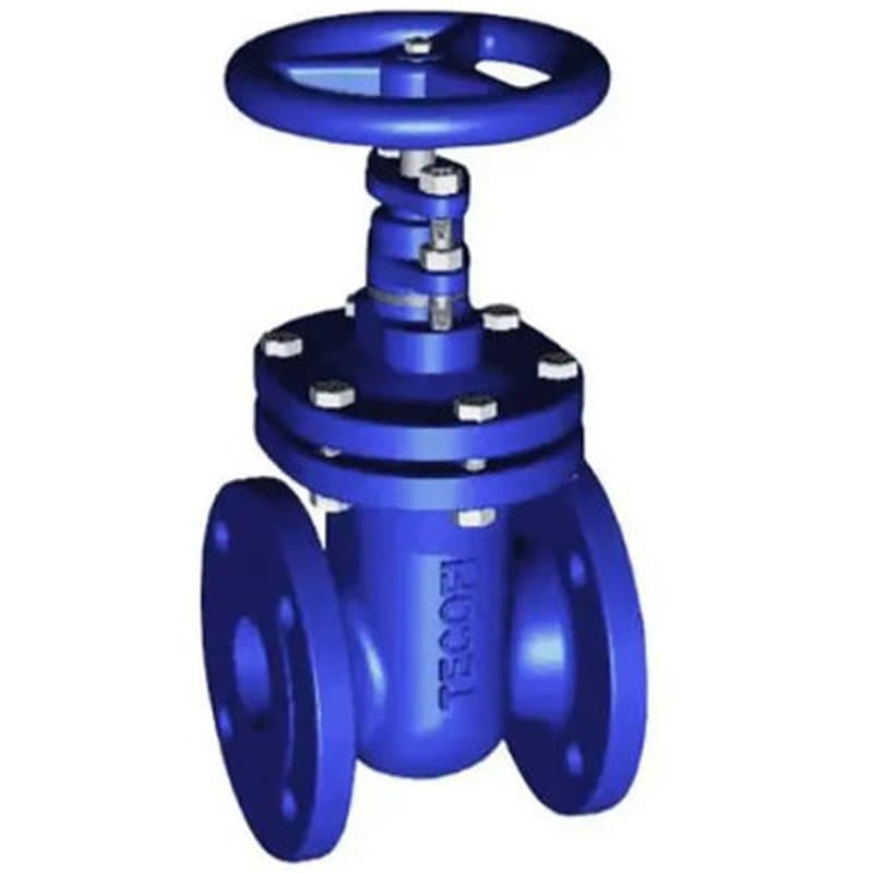 Задвижка клиновая Tecofi V4246 Ду125 Ру16 фланцевая, корпус - ковкий чугун, уплотнение - латунь, Тмакс=150°С, со штурвалом