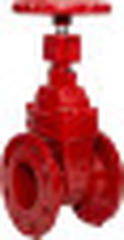 Задвижка клиновая REON RSV62RED Ду80 Ру16 с обрезиненным клином, фланцевая красная, корпус - чугун, уплотнение - EPDM, с индикатором положения