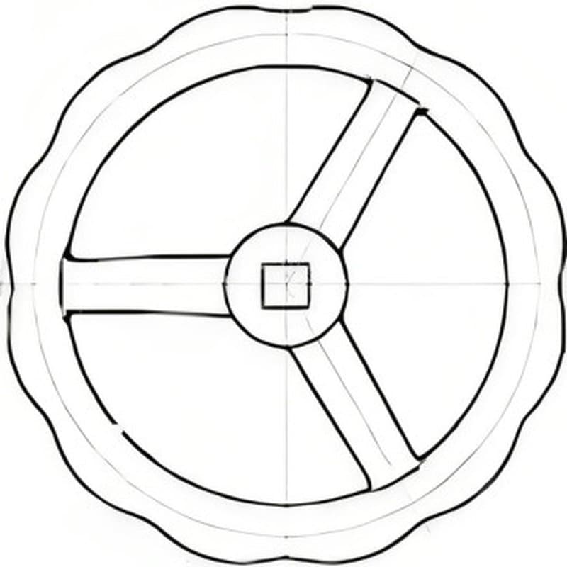 Штурвал съёмный ABRA KV03 Ду400 Ру16 для ABRA-KV-03 Ду350-600