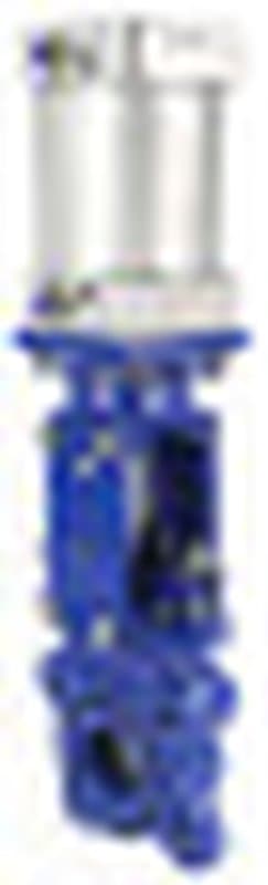 Задвижка шиберная ножевая GVKN1331E-2W-Fb-2P Ду150 Ру10 межфланцевая, с невыдвижным шпинделем, корпус - чугун GGG-40, уплотнение - EPDM, с пневмоприводом