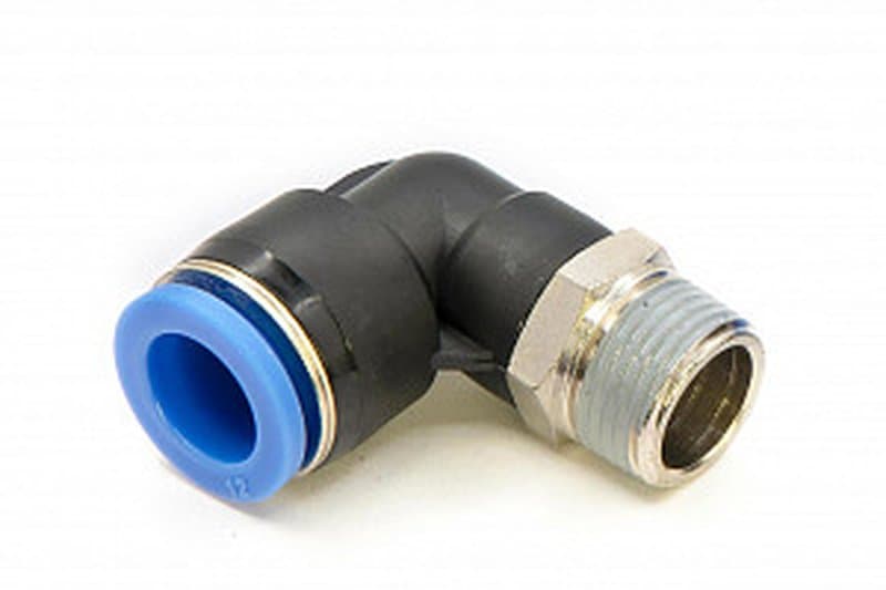Пневмофитинг цанговый L-образный с наружной резьбой PL 12-03 (R3/8")