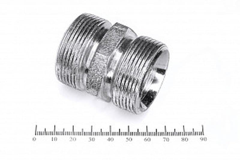 Штуцер для РВД соединительный 50/50 М42х2.0 - М42х2.0 грань S42