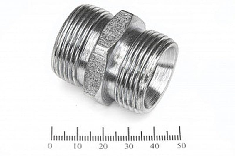 Штуцер для РВД соединительный 41/41 М33х2.0 - М33х2.0 грань S34