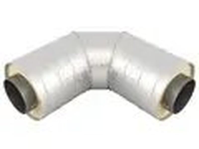 Отвод 90гр. б/ш(Оцинк) 76х3,5/160 ППУ-ОЦ 350/350