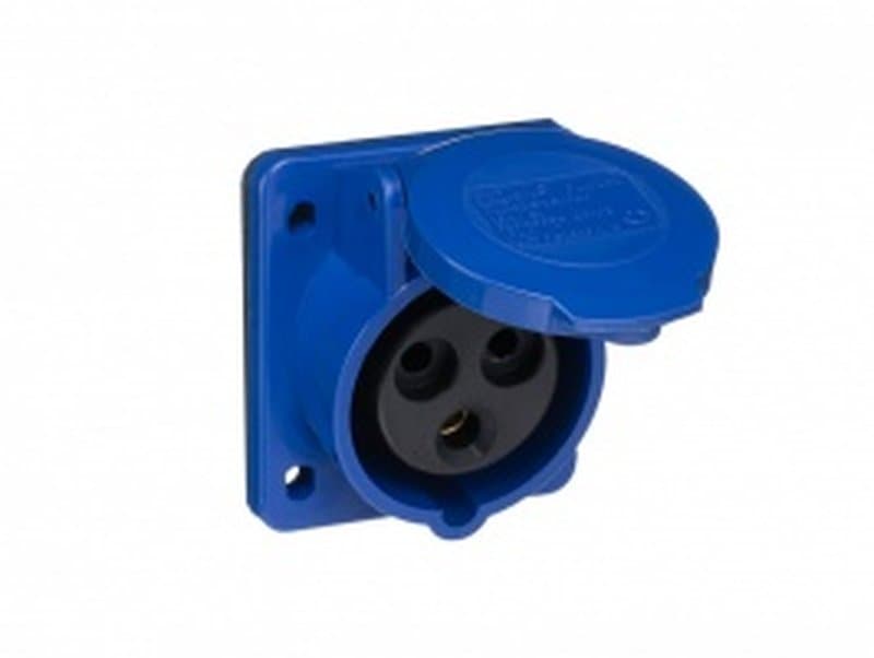 Розетка силовая (CEE) панельная (фланцевая) 26050DEK