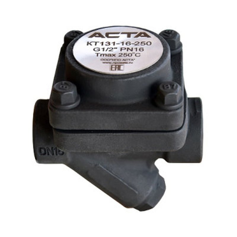 Конденсатоотводчик термостатический АСТА КТ131 1 1/2 Ду40 Ру16 муфтовый, корпус - сталь WCB