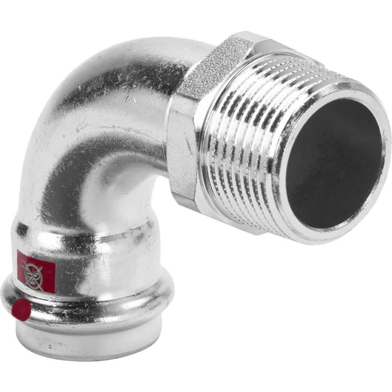 Угол пресс Viega Prestabo SC-Contur 1114 1 1/2″ Дн42 90° оцинкованная сталь, пресс/наружная резьба