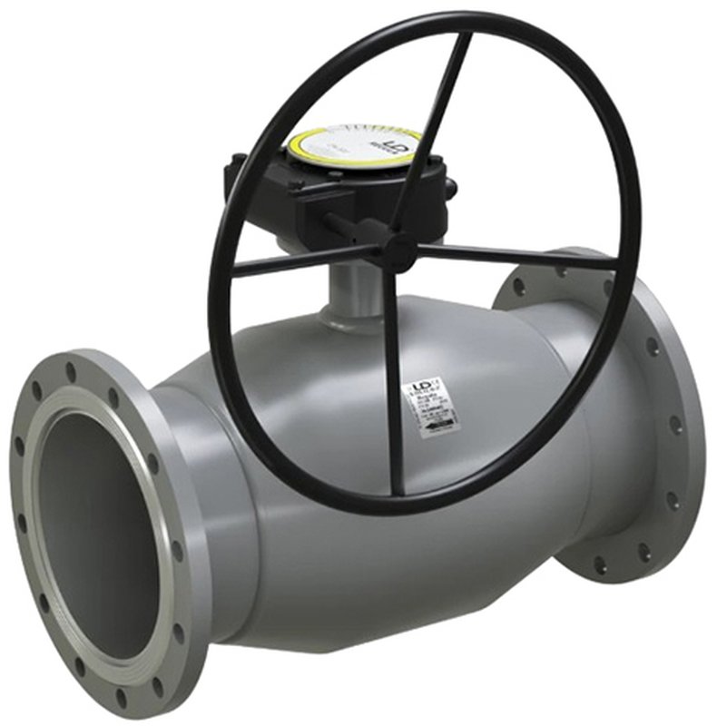 Кран шаровой LD КШЦФР Regula сталь 20 сталь 20 Ду125x100 Ру16 стандартнопроходной с редуктором, цельносварной, стальной
