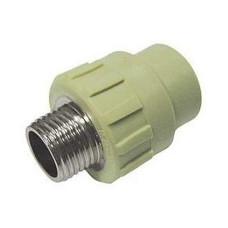 Муфта PP-R комбинированная Valfex Дн63х2 под ключ серая НР