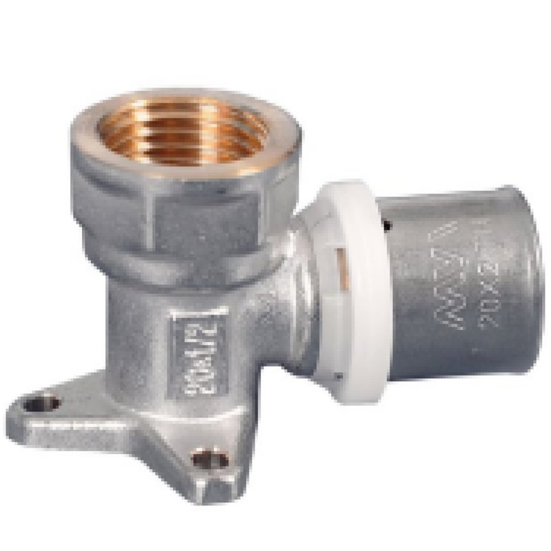 Водорозетка MVI PF.533.0504 Дн20х1/2″ Ру10, внутренняя резьба / пресс, корпус - никелированная латунь