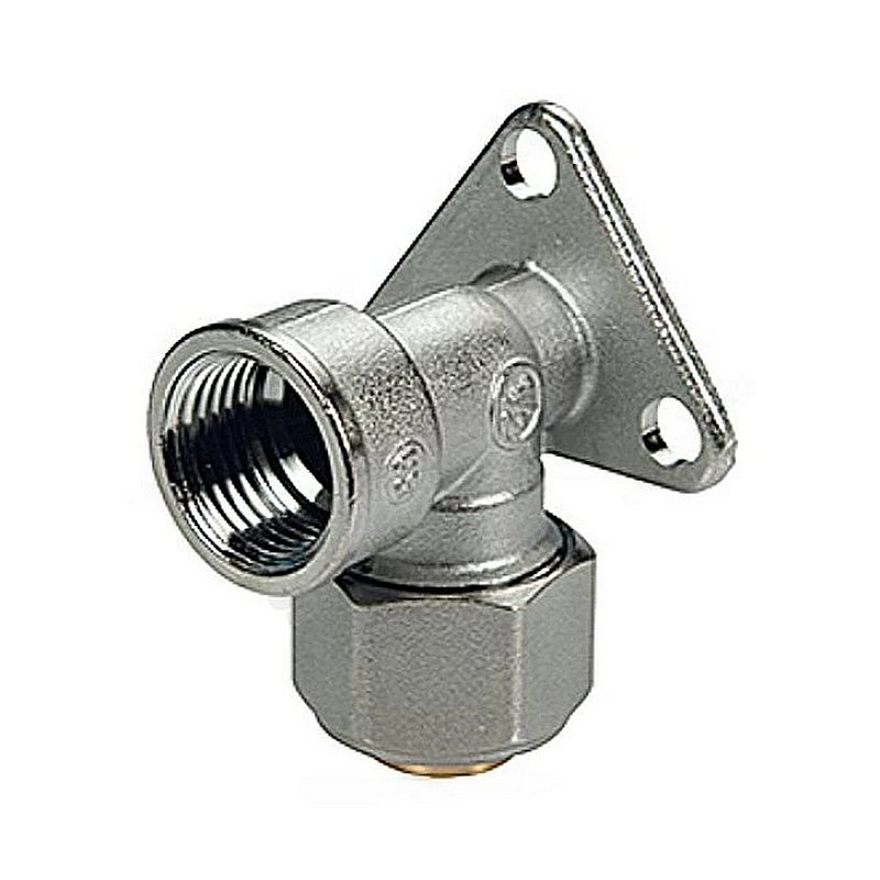 Водорозетка Giacomini R572AM Дн16x1/2″ Ру10 внутренняя / обжим, корпус - хромированная латунь, для металлопластиковых труб