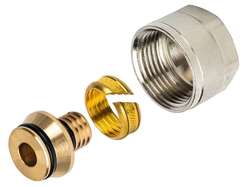 Фитинг компрессионный STOUT SFC-0021 Дн20х2,0х3/4″ Ру10, для труб PEX-AL-PEX, корпус материала латунь