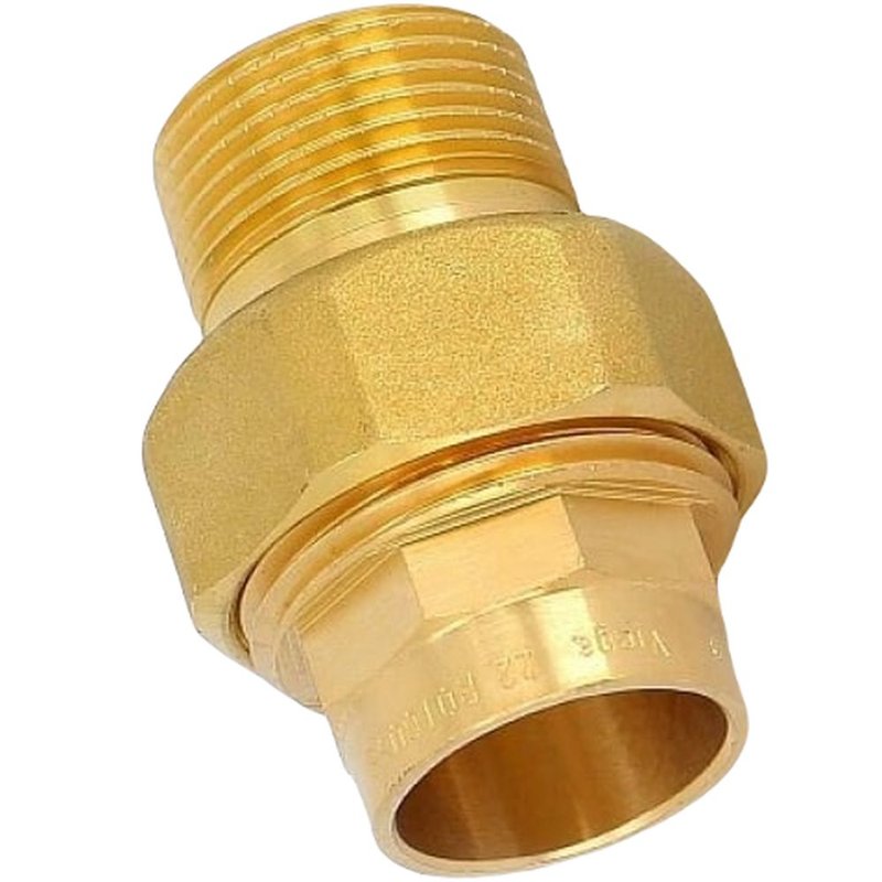 Соединитель Viega 94343G Дн64х2 1/2″ Ру25 разъёмный, с коническим уплотнением, соединение пайка/резьба