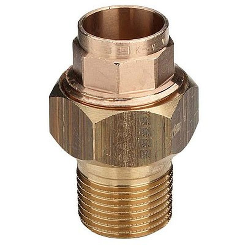 Соединитель Viega 94331G Дн35х1 1/4″ Ру25 разъёмный, с плоской прокладкой, соединение пайка/резьба
