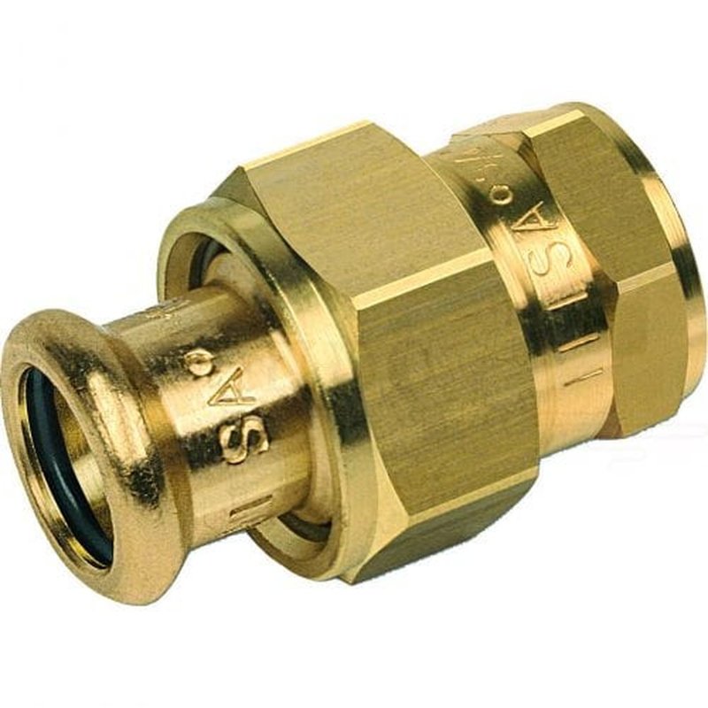 Сгон Sanha 8330G Дн28x1″ Py16 ВПр-ВР, корпус - бронза, с плоским уплотнением для медных труб