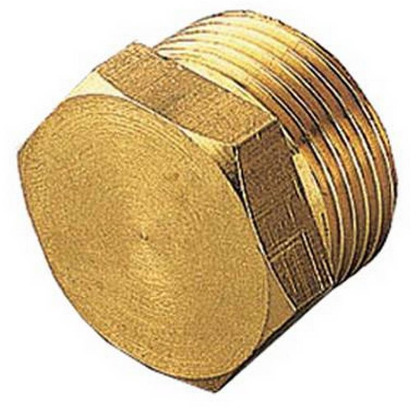 Заглушка TIEMME 1878 1″ Ду25 Ру30 корпус - латунь CW617N, наружняя резьба