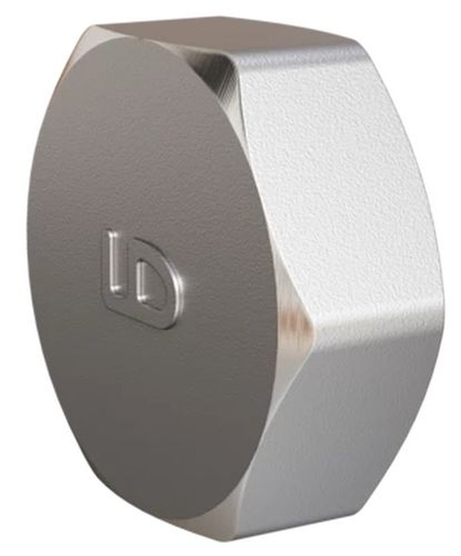 Заглушка LD 3/4″ Ду20 латунная, с внутренней резьбой, никелированная