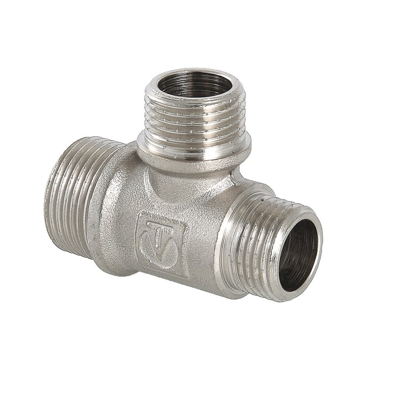 Тройник Valtec VTr.131.RN.050404 3/4″x1/2″x1/2″ Ду20x15x15 Ру40 НР-НР-НР, латунный