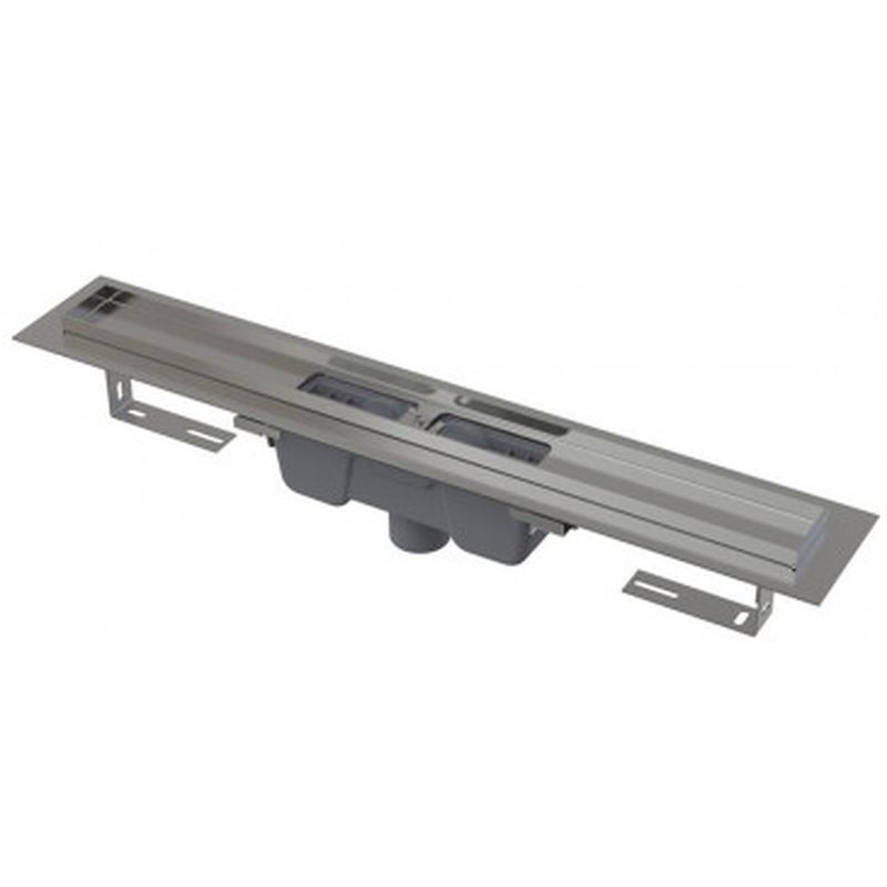 Лоток душевой Alca Plast APZ1001S Дн50 950х60 мм с гидрозатвором, без решетки, вертикальный выпуск