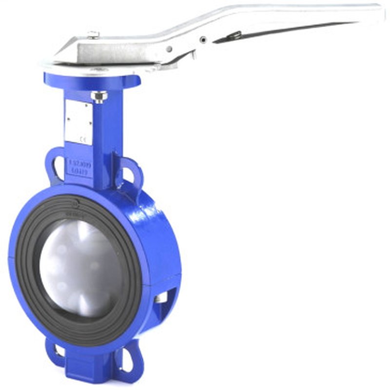 Затвор дисковый поворотный SBE Ду300 Ру16 межфланцевый с голым штоком