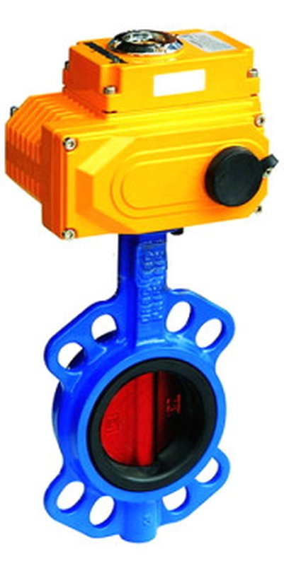 Затвор дисковый поворотный Tecofi VPI4448 Ду100 Ру16 с электроприводом 005 220В (4-20 мА)