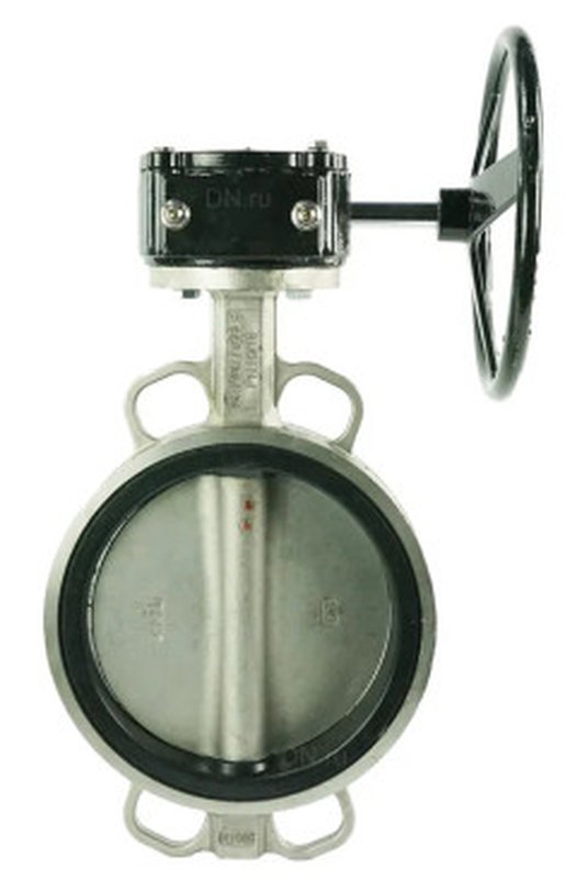 Затвор дисковый поворотный 316L-316L-EPDM Ду80 Ру16, корпус - нержавеющая сталь, диск - нержавеющая сталь, уплотнение - EPDM, с редуктором HAM-1