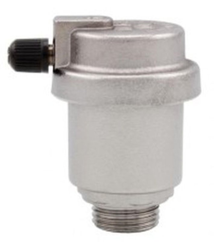 Воздухоотводчик ITAP 363 1/2" Ду15 Pу10 автоматический, с боковым выводом клапана, корпус - никелированная латунь, поплавок из полипропиленовой смолы, резьбовое соединение - наружная