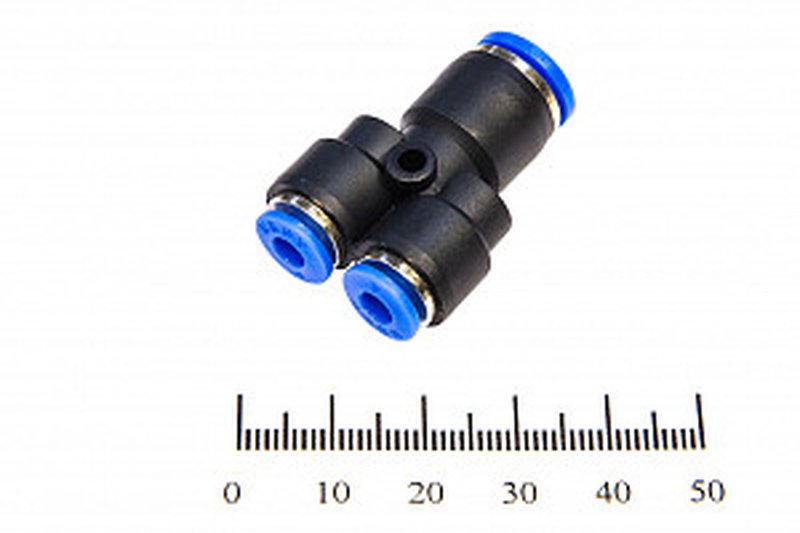 Фитинг пневматический цанговый пластиковый Y-образный переходной PW 8-4