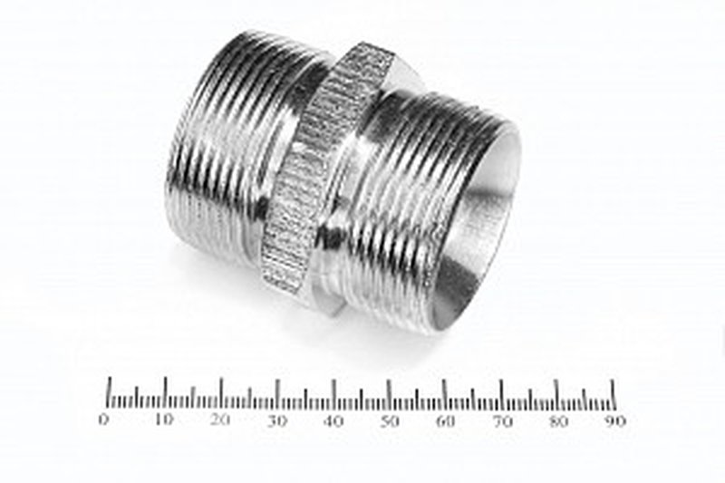 Штуцер для РВД соединительный 50/50 М42х2.0 - М42х2.0 грань S46