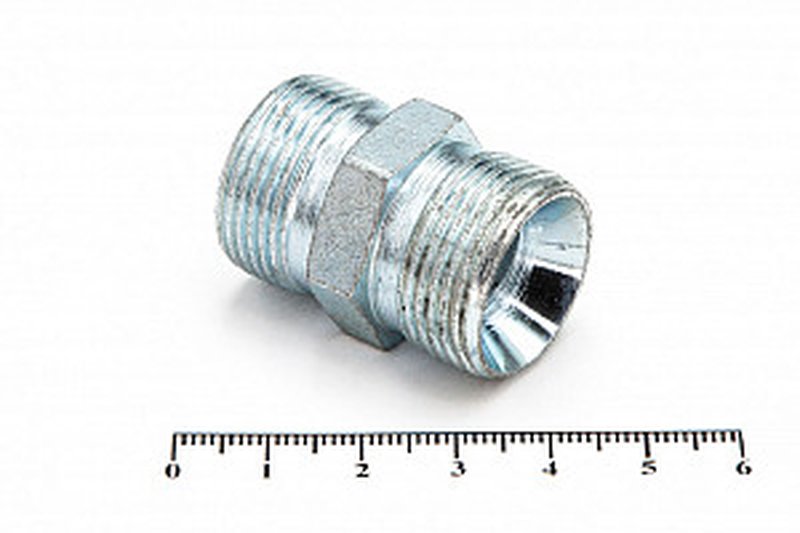 Штуцер для РВД соединительный 30/30 М24х1.5 - М24х1.5 грань S24