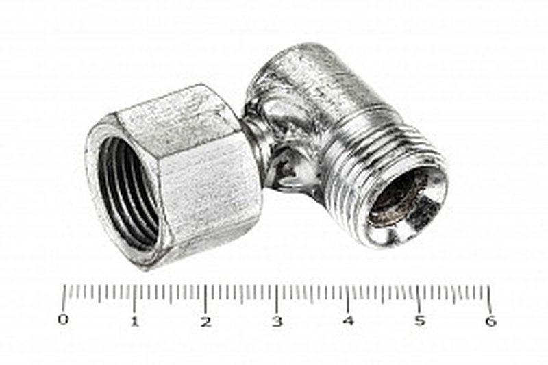 Штуцер для РВД угловой 22/22 М 18х1.5 - гайка 18х1.5