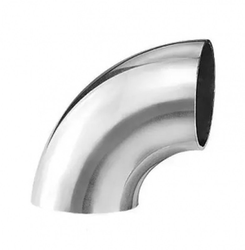 Отвод поручня AISI 304 12x70x50 под сварку, 90гр. (зеркало)