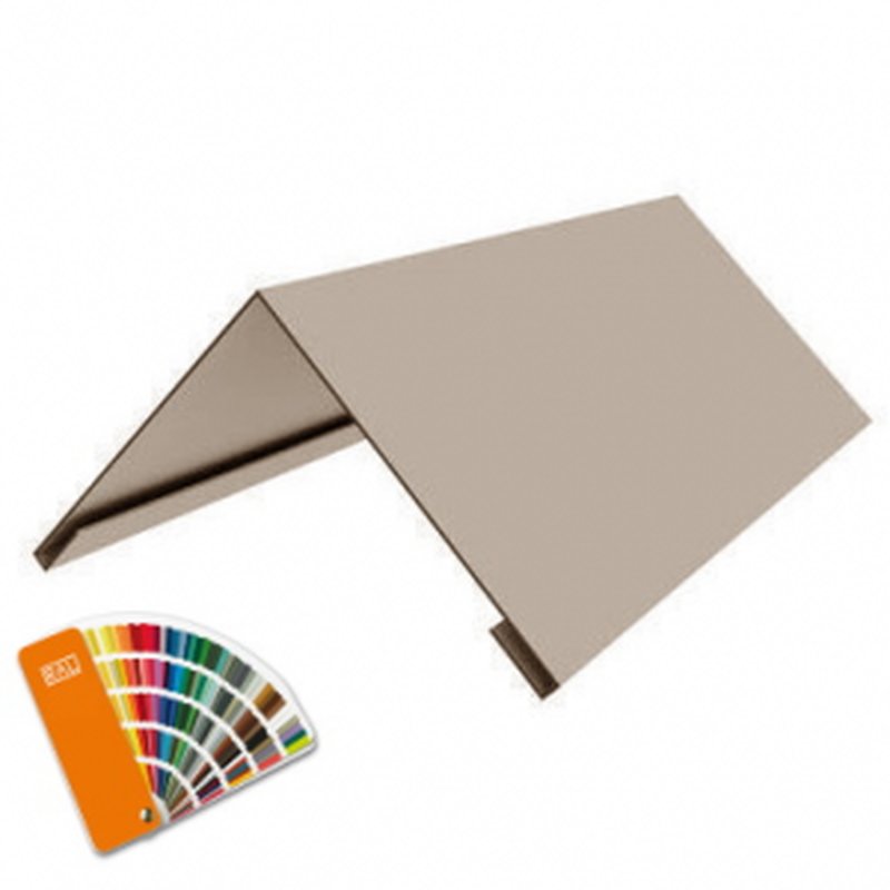 конек плоский с подгибом 0,45x200x200x2000 цвет под заказ