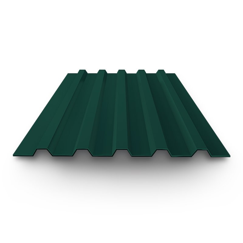 Профнастил окрашенный с 2-х сторон 0.5x1100x2000 RAL 6005 Россия